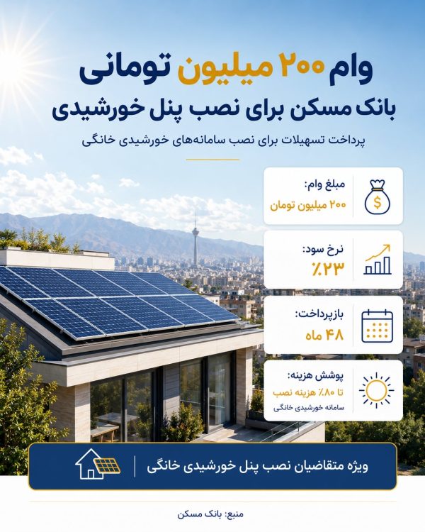 وام پنل خورشیدی